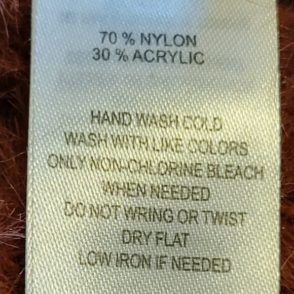 Furry, soft & cozy rust color batwing dolman long sleeve sweater. SZ: O/S - Picture 5 of 5